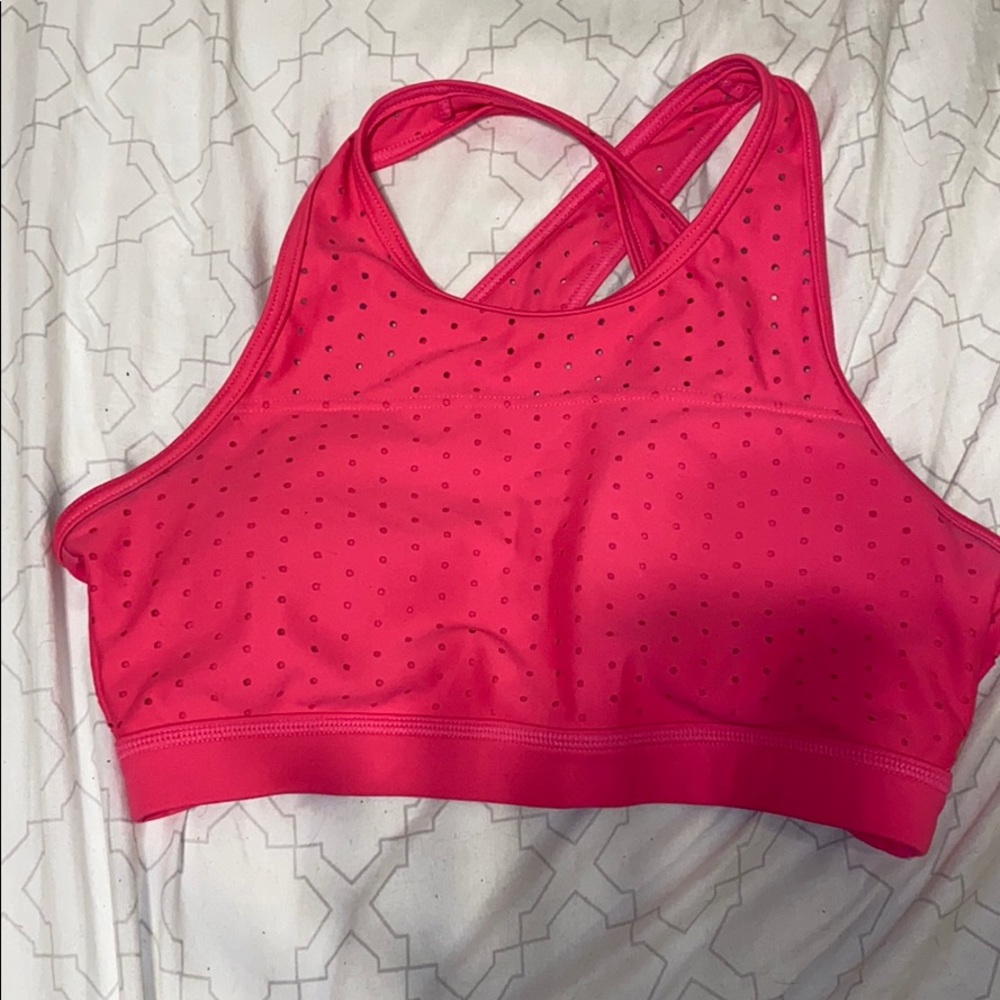 Hot pink buffbunny sports bra